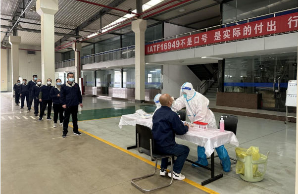 伟德国际1946淮海发动机公司构筑防疫安全线